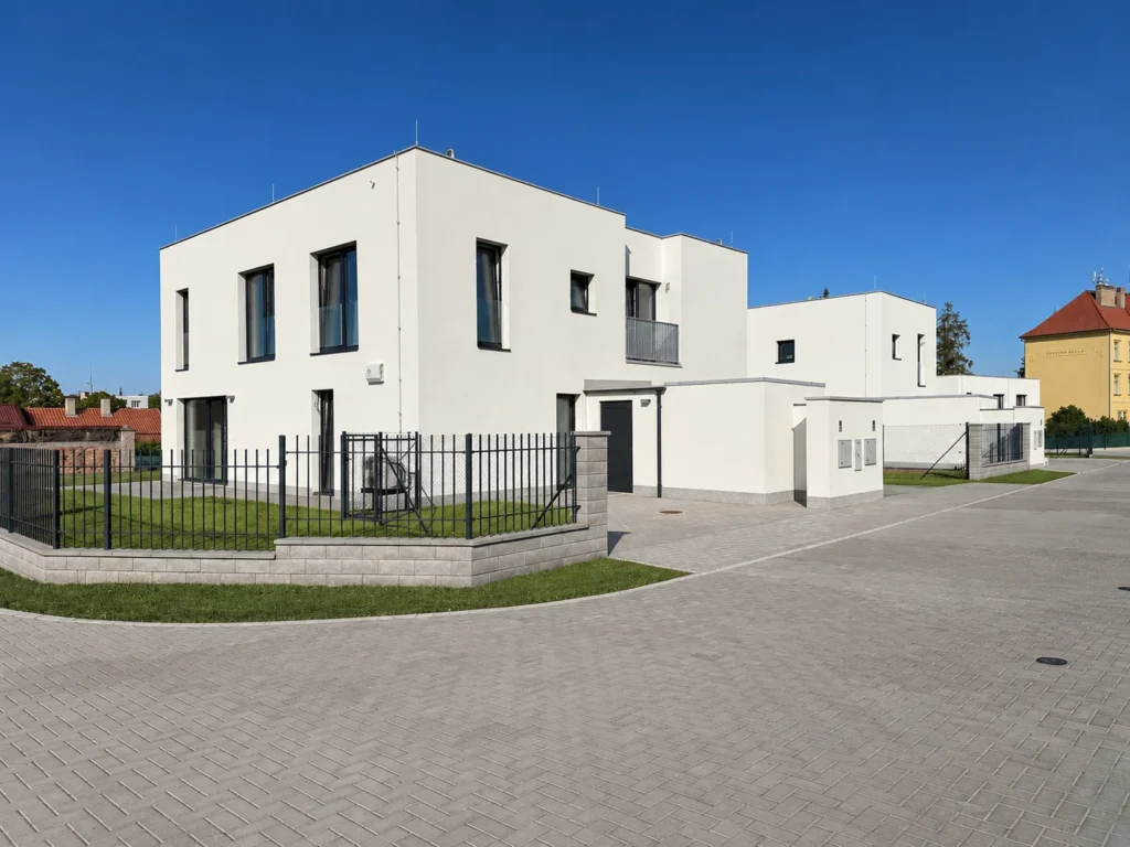 Dvojdům C2 a D2, vizualizace po založení zahrady