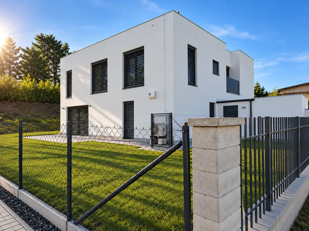 Dvojdům A a B, vizualizace po založení zahrady
